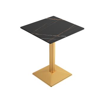 360Home Gastronomiemöbel Esszimmertisch Esstisch Küchentisch für Esszimmer Wohnzimmer tisch Keramik schwarzgold2